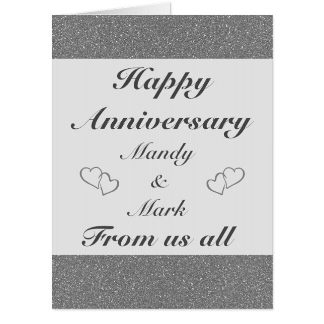 Special personalised anniversary card from us all (Front)