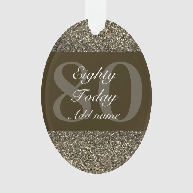 Special personalised birthday ornament gift 80th (Front)