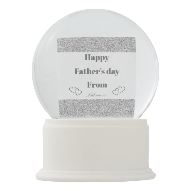 Special personalised father’s day snow globe gift
