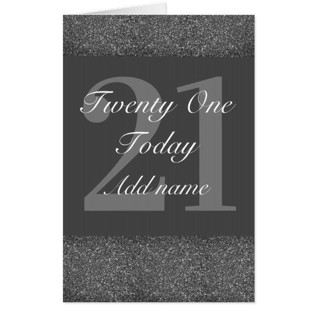 Special personalised happy birthday card 21st (Front)