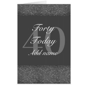 Special personalised happy birthday card 40th