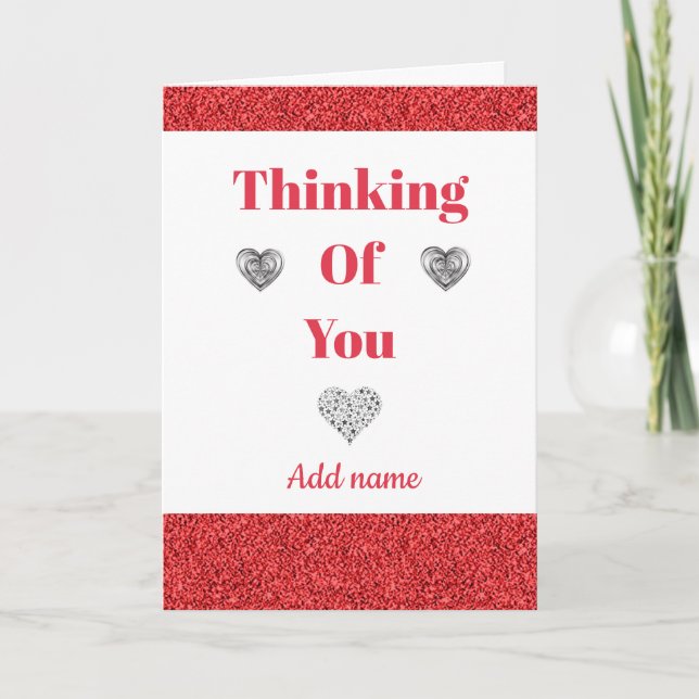 Special personalised thinking of you card (Front)