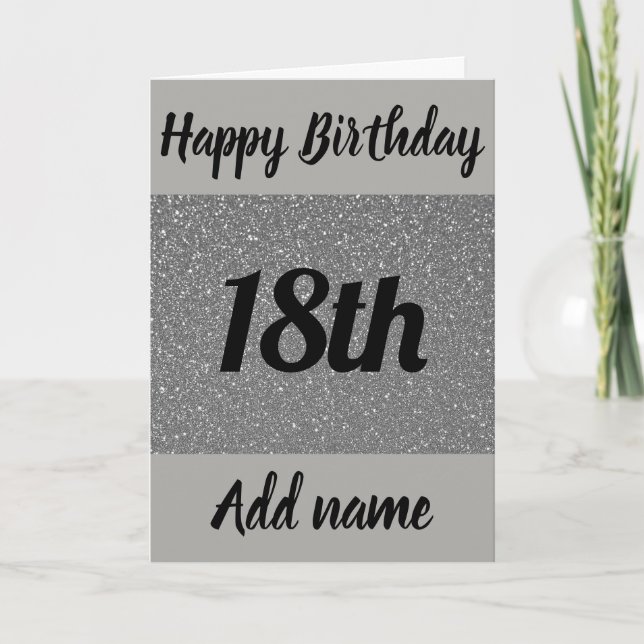 Special personalized 18th birthday card (Front)
