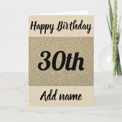 Special personalized 30th card