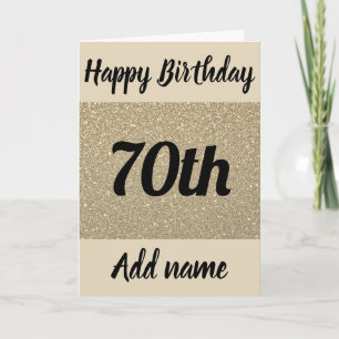 Special personalized 70th birthday card