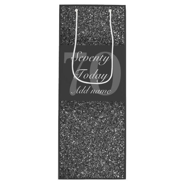 special personalized age birthday gift bag 70th (Front)