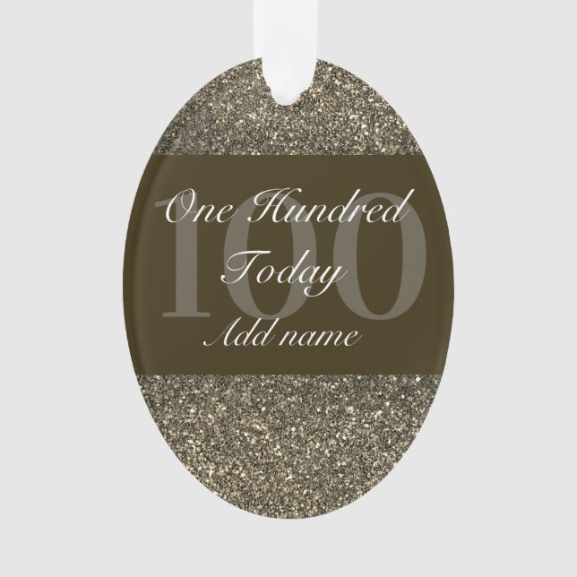 Special personalized birthday ornament gift 100th (Front)