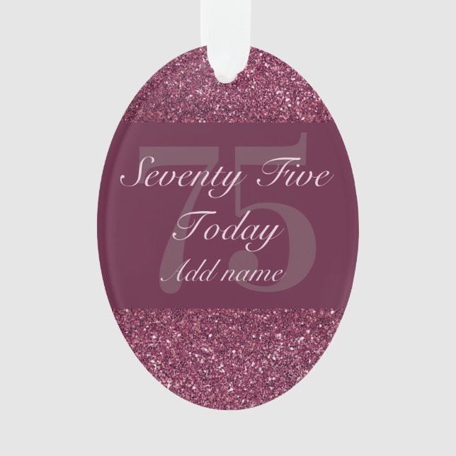 Special personalized birthday ornament gift 75th (Front)