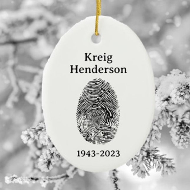 Special Personalized Fingerprint Memorial Ornament (Creator Uploaded)