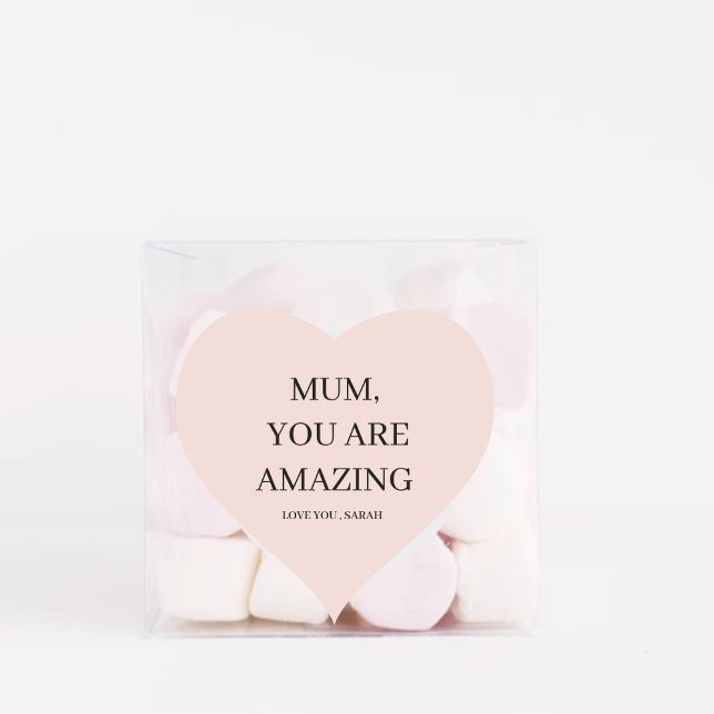 Special Personalized MUM You Are Amazing Gift Heart Sticker (Creator Uploaded)