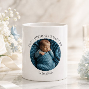 Special Photo Boy's Baptism Favor Coffee Mug