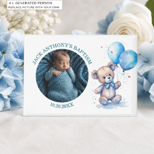 Special Photo Boy's Baptism Favor Magnet
