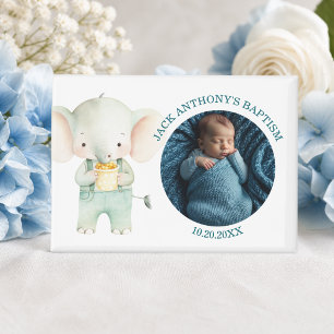 Special Photo Boy's Baptism Jungle Animals Favor Magnet