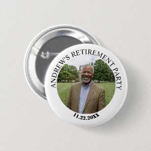 Special Photo Elegant Retirement Party Button