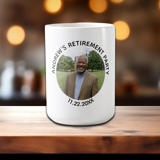 Special Photo Elegant Retirement Party Coffee Mug (Creator Uploaded)