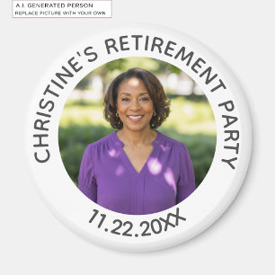 Special Photo Elegant Retirement Party Favor Magnet