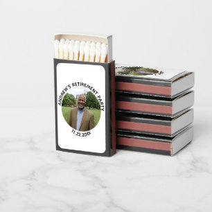 Special Photo Elegant Retirement Party Favor Matchboxes