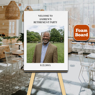 Special Photo Elegant Retirement Party Foam Board