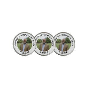 Special Photo Elegant Retirement Party Golf Ball Marker