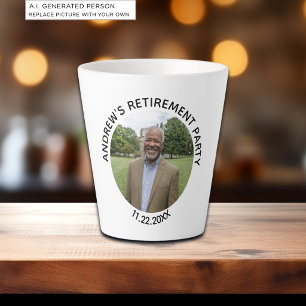 Special Photo Elegant Retirement Party Latte Mug