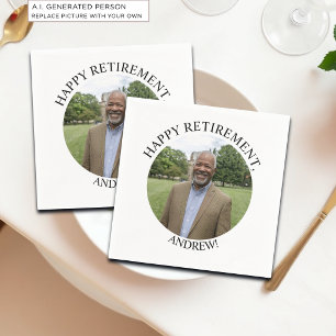 Special Photo Elegant Retirement Party Napkins