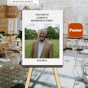 Special Photo Elegant Retirement Party Poster
