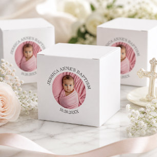 Special Photo Girl's Baptism  Favor Boxes
