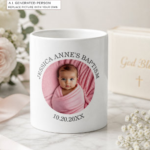Special Photo Girl's Baptism Favor Coffee Mug