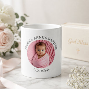Special Photo Girl's Baptism Favor Coffee Mug