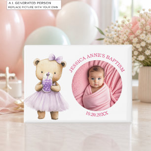 Special Photo Girl's Baptism Favor Magnet