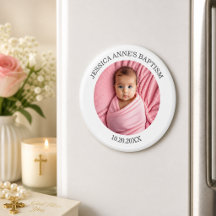 Special Photo Girl's Baptism Favor