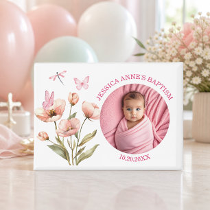 Special Photo Girl's Baptism Favor Magnet
