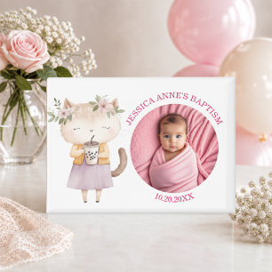Special Photo Girl's Baptism Favor Magnet
