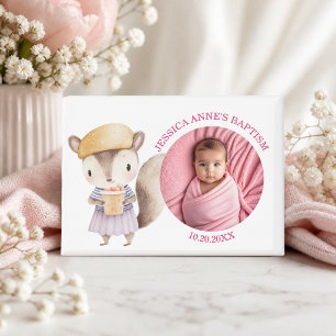 Special Photo Girl's Baptism Favor Magnet
