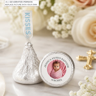 Special Photo Girl's Baptism Hershey®'s Kisses®