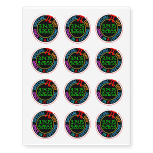 Special Pi Day 2015 Temporary Tattoos