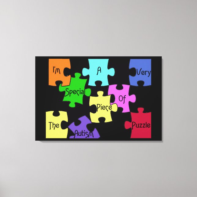 Special Piece Of The Autism Puzzle Premium Canvas Print (Front)