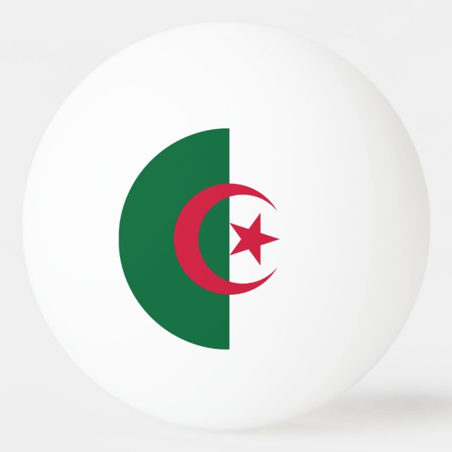 Special ping pong ball with Flag of Algeria (Back)
