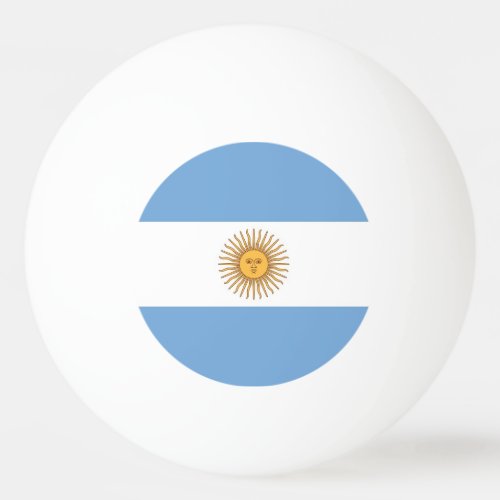 Special ping pong ball with Flag of Argentina