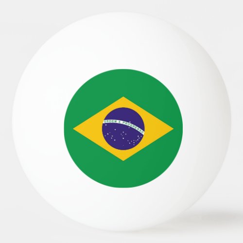 Special ping pong ball with Flag of Brazil