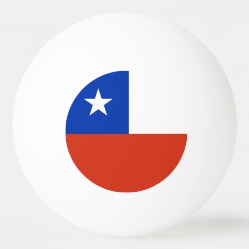 Special ping pong ball with Flag of Chile