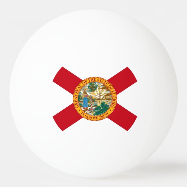 Special ping pong ball with Flag of Florida (Back)