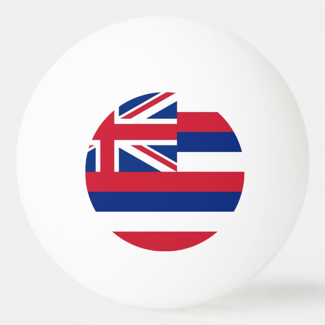 Special ping pong ball with Flag of Hawaii State (Back)