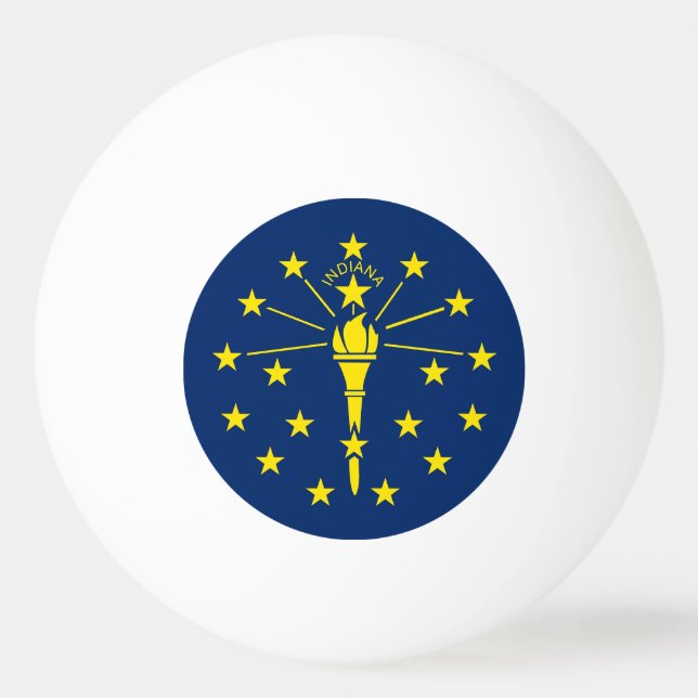Special ping pong ball with Flag of Indiana State (Back)