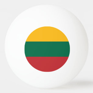 Special ping pong ball with Flag of Lithuania