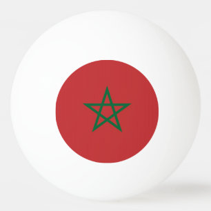 Special ping pong ball with Flag of Morocco