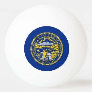 Special ping pong ball with Flag of Nebraska