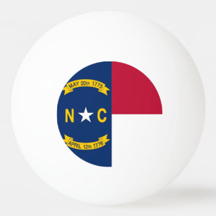 Special ping pong ball with Flag of North Carolina