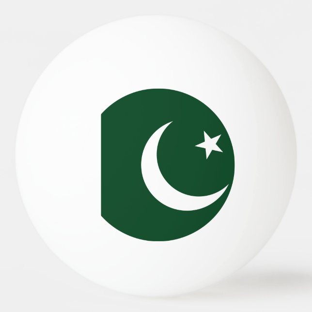 Special ping pong ball with Flag of Pakistan (Back)