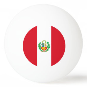 Special ping pong ball with Flag of Peru